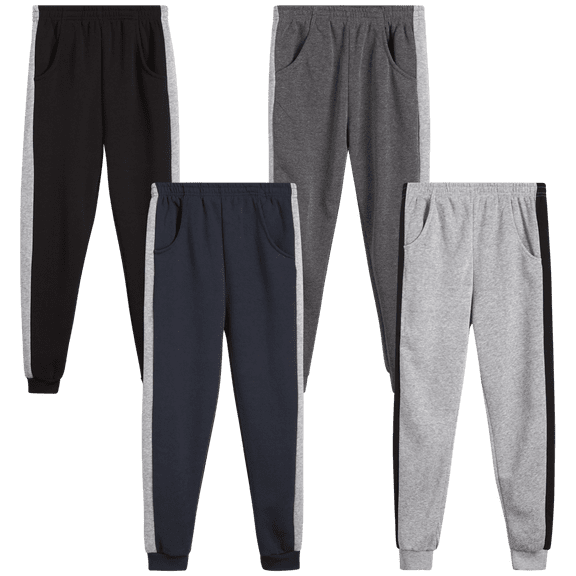 Coney Island 4 Pack: Boys Active Fleece Jogger Sweatpants (Sizes : 4-16)