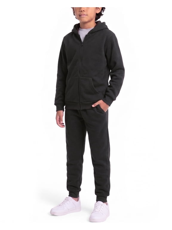 Boys Sweatsuit Set with Soft Fleece Zip Up Hoodie and Jogger Pants for Boys 2 Piece Set