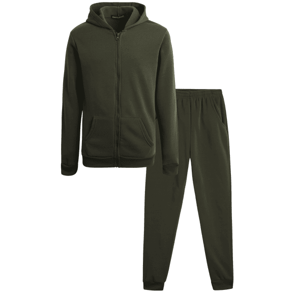 Coney Island Boys Sweatsuit Set - 2 Piece Soft Fleece Zip Up Hoodies and Jogger Sweatpants (5-16)