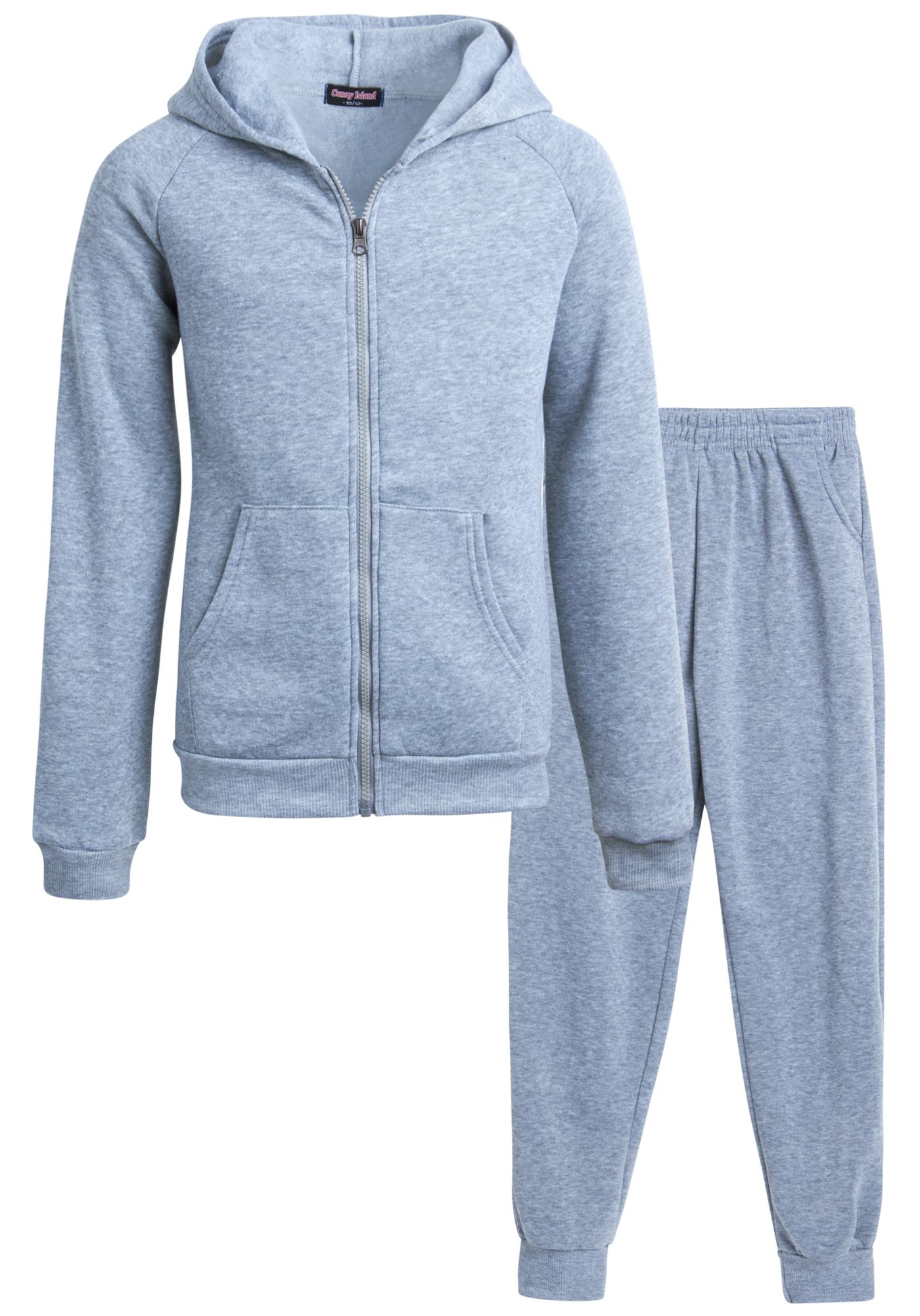 Coney Island Boys' Active Sweatsuit 2 Piece Fleece Zip Hoodie
