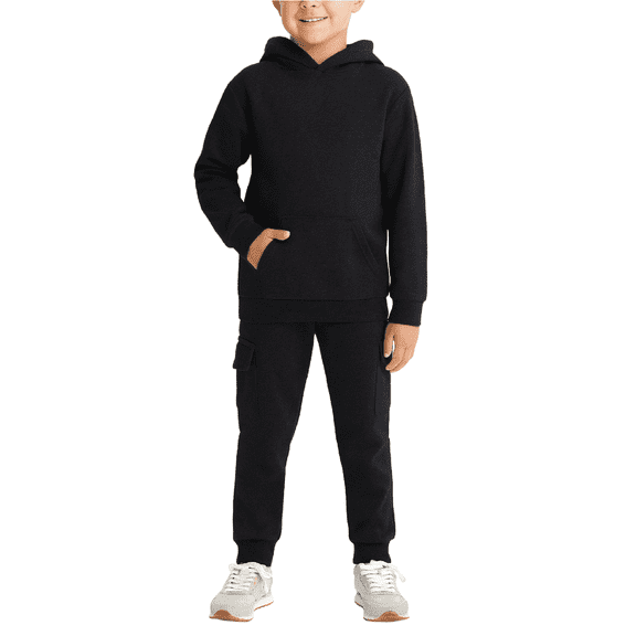 Coney Island Boys Sweatsuit Set - 2 Piece Soft Fleece Hoodie Sweatshirt & Cargo Sweatpants (8-16)