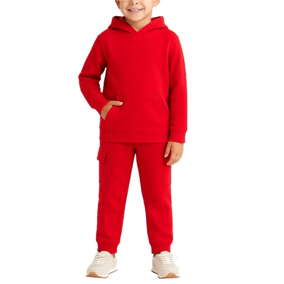 Coney Island Boys Sweatsuit Set - 2 Piece Soft Fleece Hoodie Sweatshirt & Cargo Sweatpants (8-16)