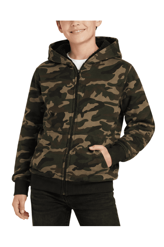 Boys Hoodies - Soft Fleece Sherpa Lined Hoodie Sweatshirt for Boys with Pockets (4-16)