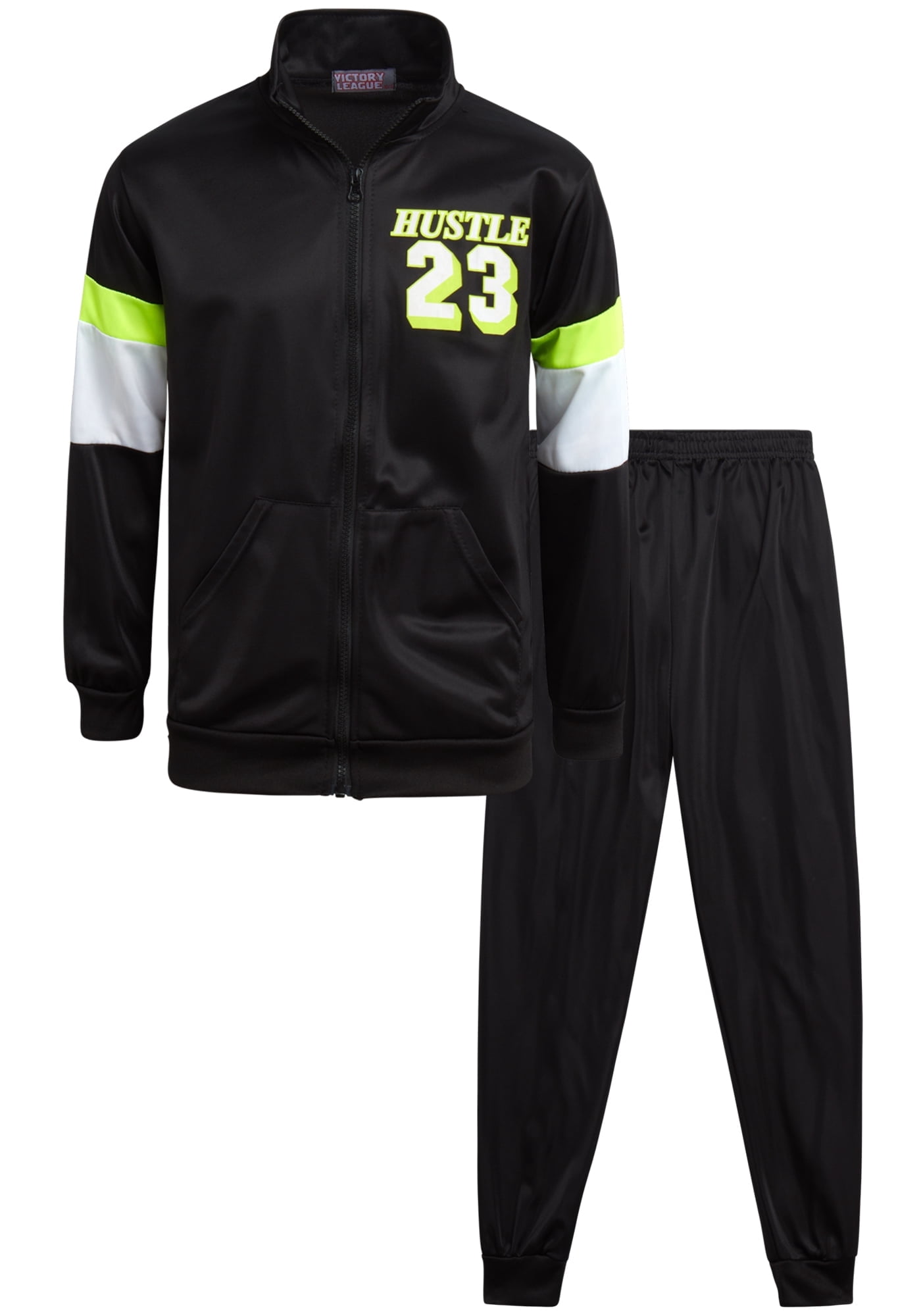 Coney Island Boys' Tracksuit Set - 2 Piece Tricot Jacket and Joggers - Size Up for Ideal Fit (8-12)