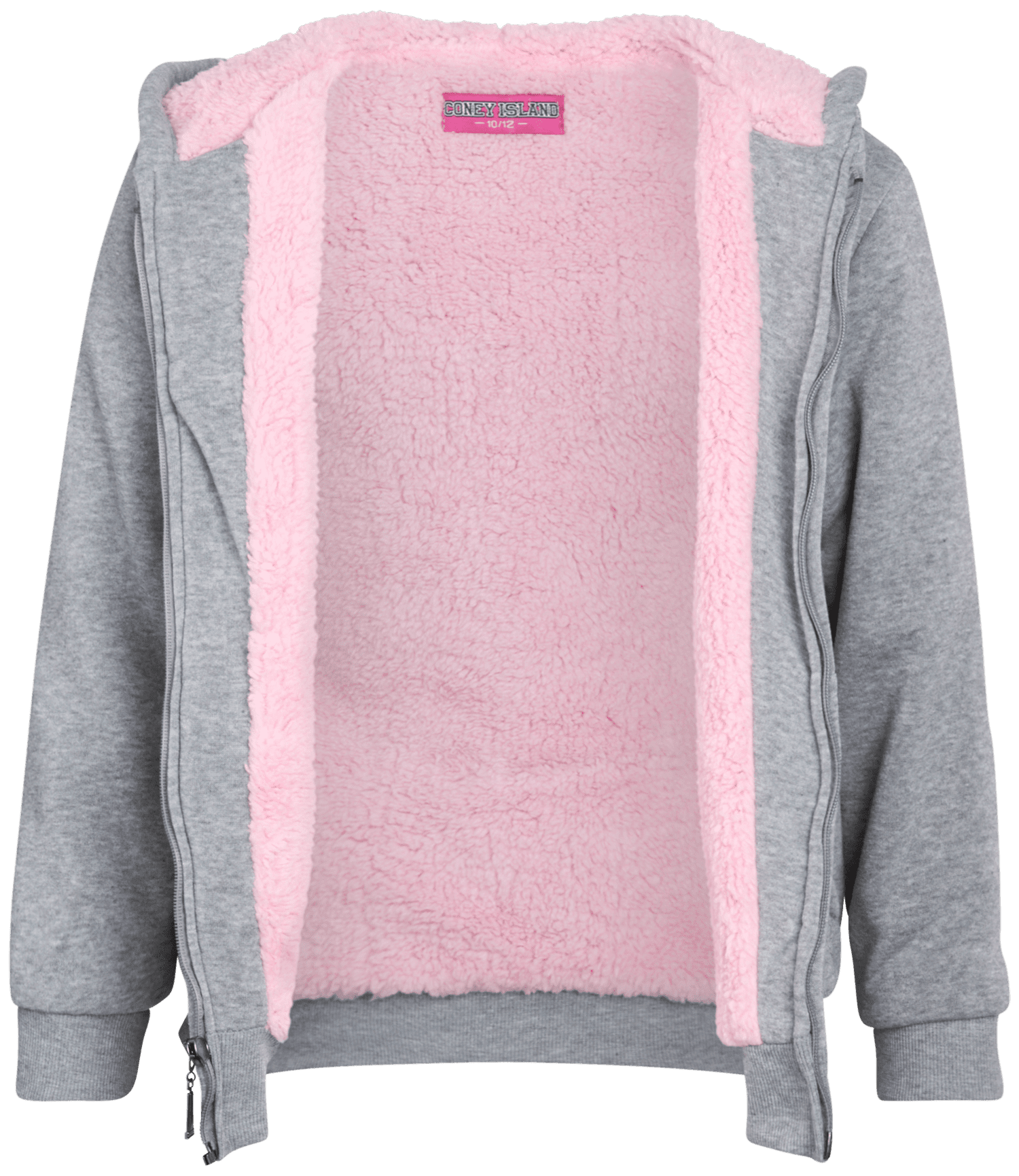 Coney Island Girls' Sweatshirt - Sherpa Lined Zip Hoodie (Size: 4-16 ...
