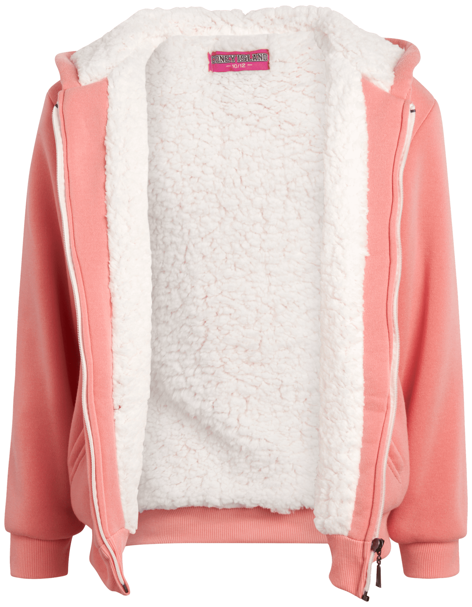 coney-island-girls-sweatshirt-sherpa-lined-zip-hoodie-size-4-16