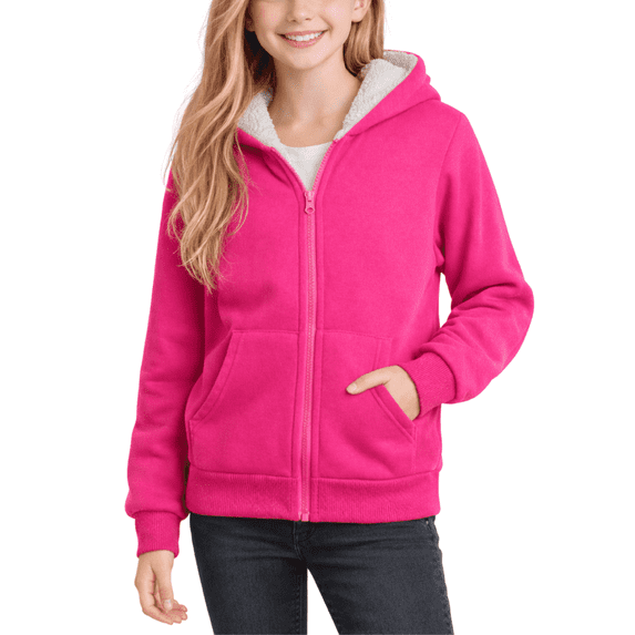 Coney Island Girls Hoodie Sweatshirt Cozy Soft Fleece Sherpa Lined Zip up Hoodies with Pockets