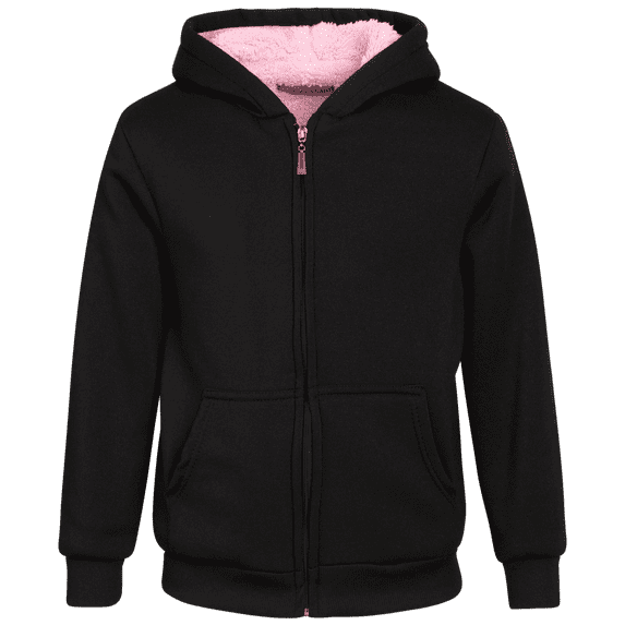 Coney Island Girls' Sweatshirt - Soft Fleece Sherpa Lined Zip Up Hoodie for Girls (Sizes Runs Small: 4-16)