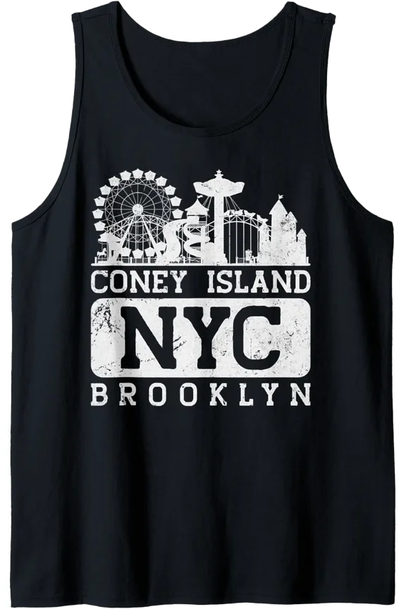 Coney Island Nyc Brooklyn New York City Vibes Souvenir Tank Top Size S-3XL