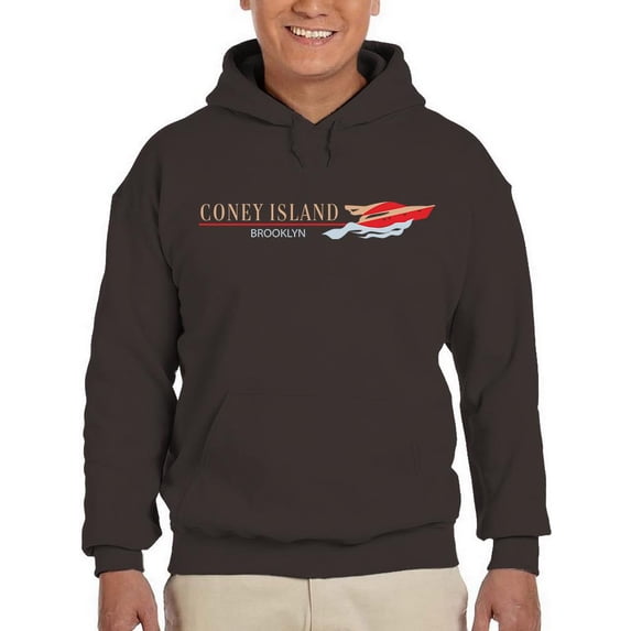 Coney Island Vintage Style Hoodie Men -Image by Shutterstock, Male 5X-Large