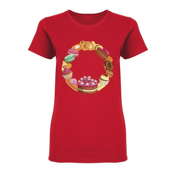 Confectionery Sweet Desserts Shaped T-Shirt Women -Image by Shutterstock, Female Large