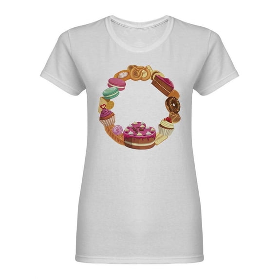 Confectionery Sweet Desserts Shaped Tee Women's -Image by Shutterstock