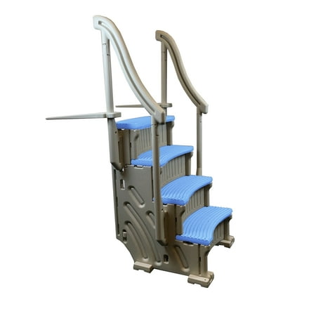 Confer Above Ground Curve Pool Steps, Blue