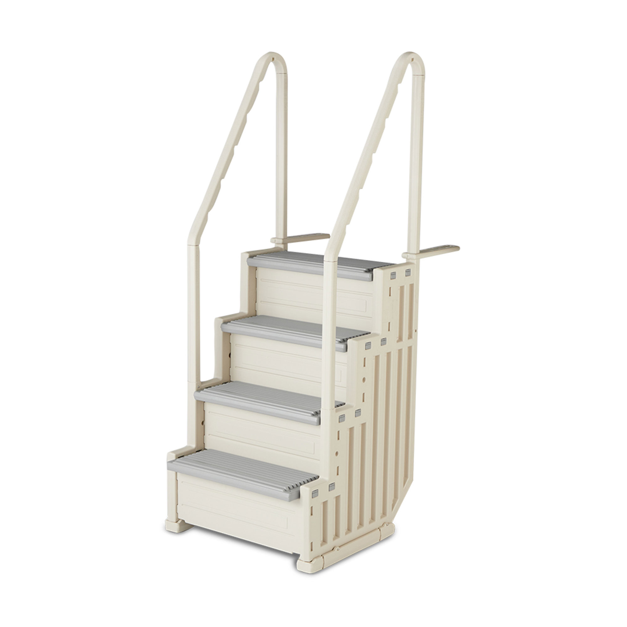 Confer Above Ground Swimming Pool Ladder 4 Stair Step Entry System, Gray - image 1 of 9