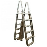 Confer Adjustable Above Ground A Frame Pool Ladder, Steel Plastic, 48-54", 300 lbs