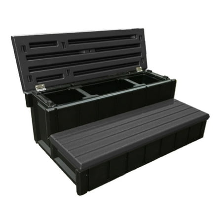 Confer LASS36-SC-BL 36" Spa Step with Storage - Black