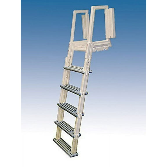 Confer Plastics Above Ground Flip Up In-Frame Pool Ladder, Warm Gray