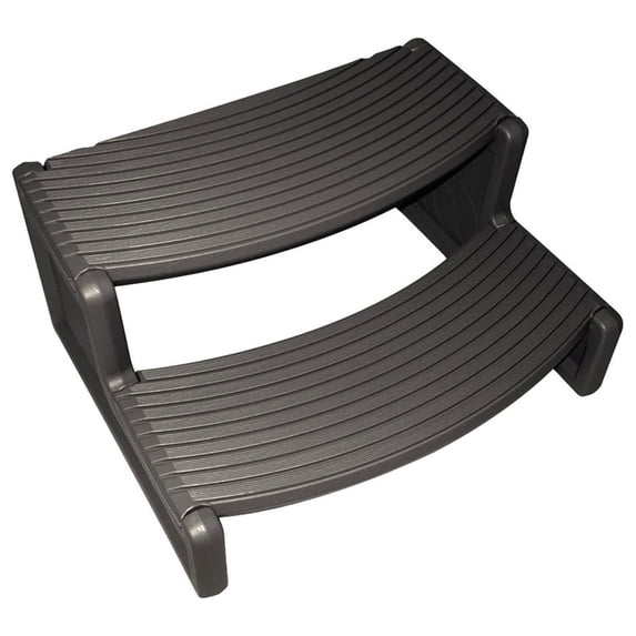 Confer Plastics Handi-Step Hot Tub Stairs for Straight/Curved Spas,Charcoal
