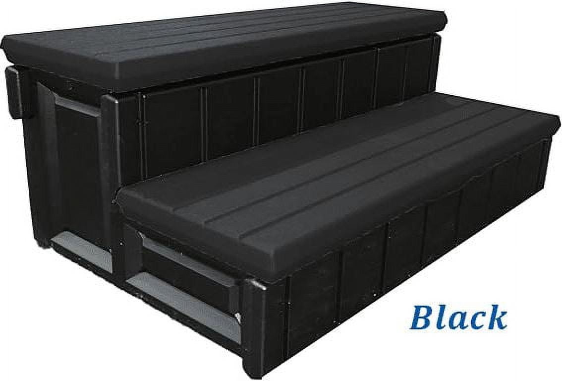 Confer Plastics LASS36-BLK 36" Deluxe Spa and Hot Tub Step, Black