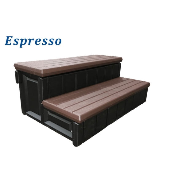 Confer Plastics LASS36-E 36" Deluxe Spa and Hot Tub Step, Espresso