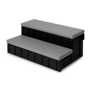 Confer Plastics Leisure Accents Deluxe Spa Hot Tub Steps, 36 Wide, Gray