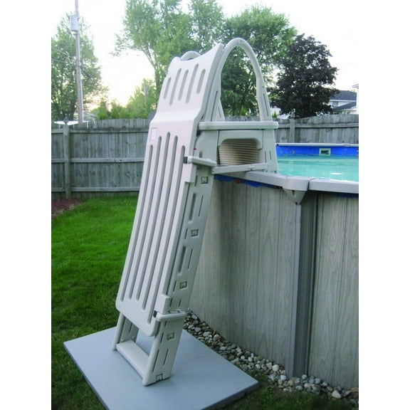 Confer Plastics Roll Guard a-Frame Ladder with Gate for Swimming Pool