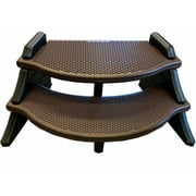 Confer Plastics Slip Resistant Edge Spa Step Pool Ladder, Resin Espresso, 23"