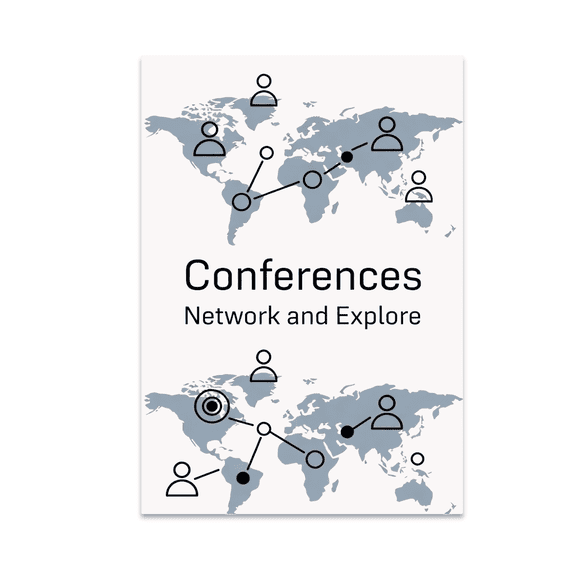 Conference Networking Art - Professional Attendees - 13x19 Poster Print