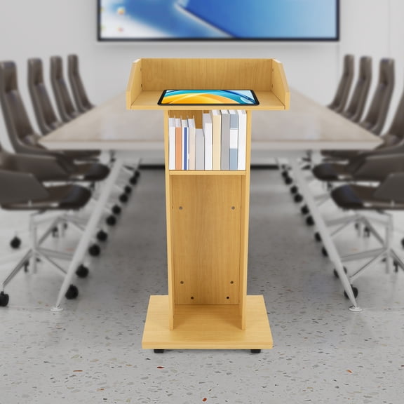Conference Presentation Stand, Portable Presentation Standing for Classroom, Movable Desk for Classroom Church for Conference Rooms, Schools, Classrooms, Meeting Halls, and Religious Establishments