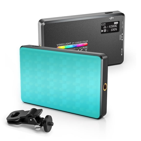 Conference RGB Video Light 2500K To 9000K Adjustable Brightness 20 Special Scene Lighting Effects Portable LED Photography Light For PC Tablet Phone