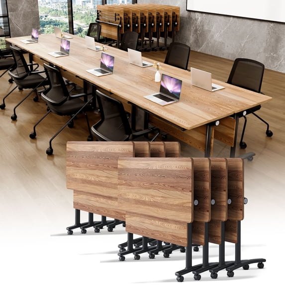 Modular Table Personal Conference Room Tables with Wheels Mobile Folding Training Table ...