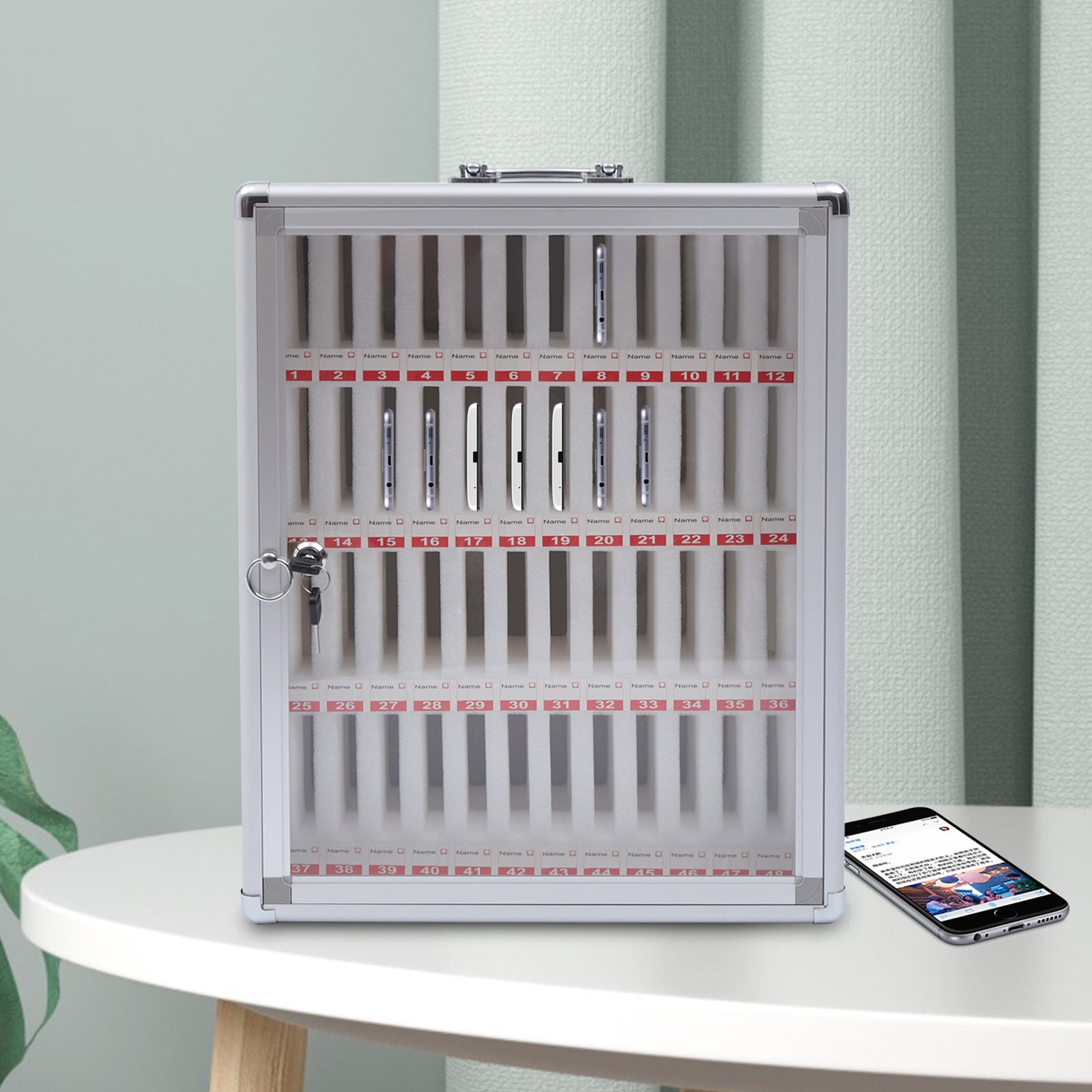 Conference Rooms Cell Phone Storage Cabinet Wall-mounted+Desktop ...