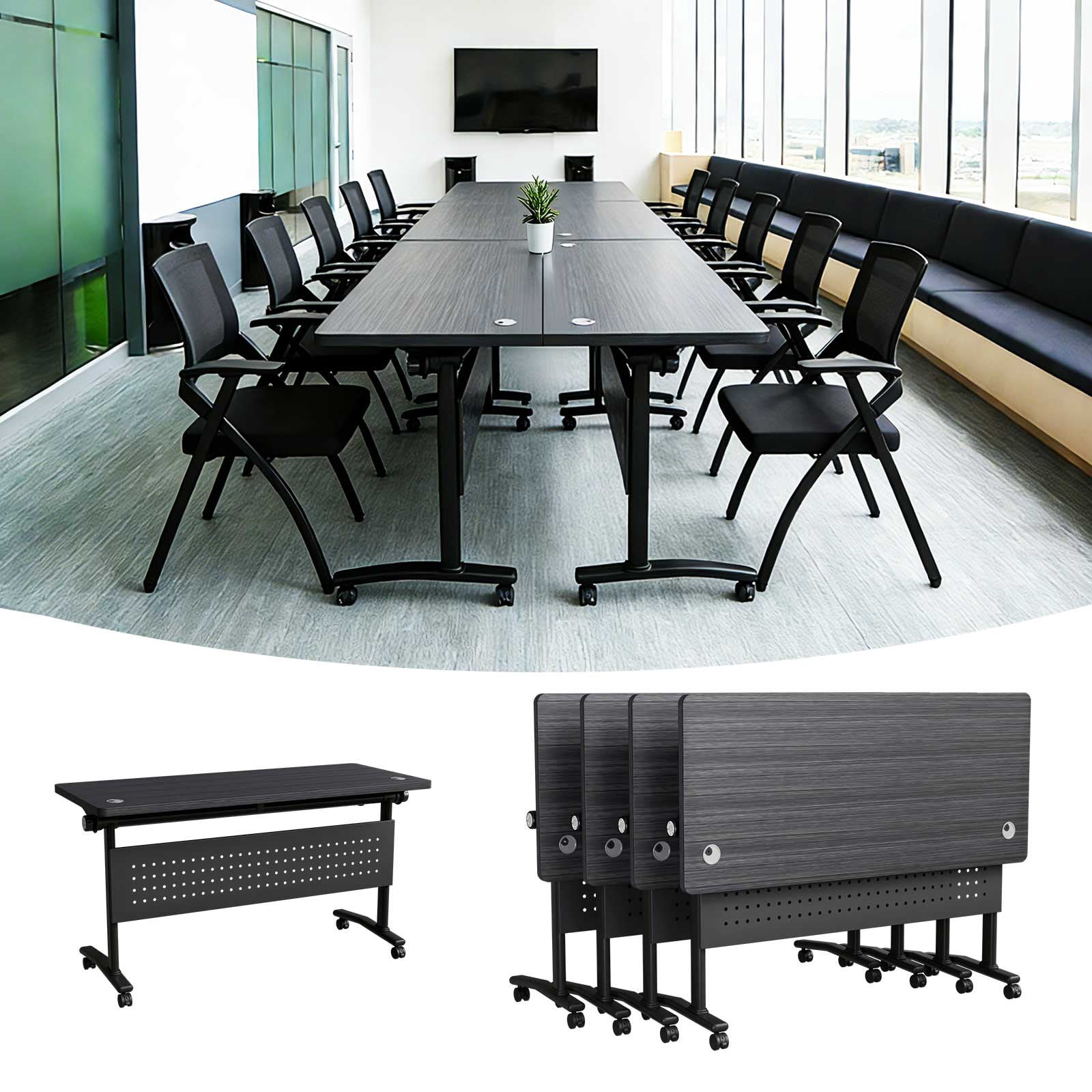Conference Table with Cable Managements,Mobile Folding Conference ...
