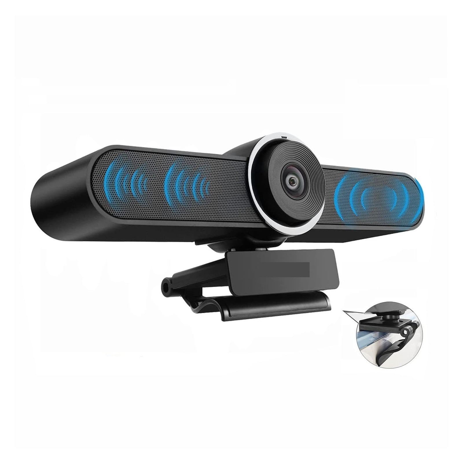 Conference USB 1080P Web Camera 124° Wide Angle Webcam With Microphone And Speaker For Smart TV PC Living Streaming ,Full Clarity