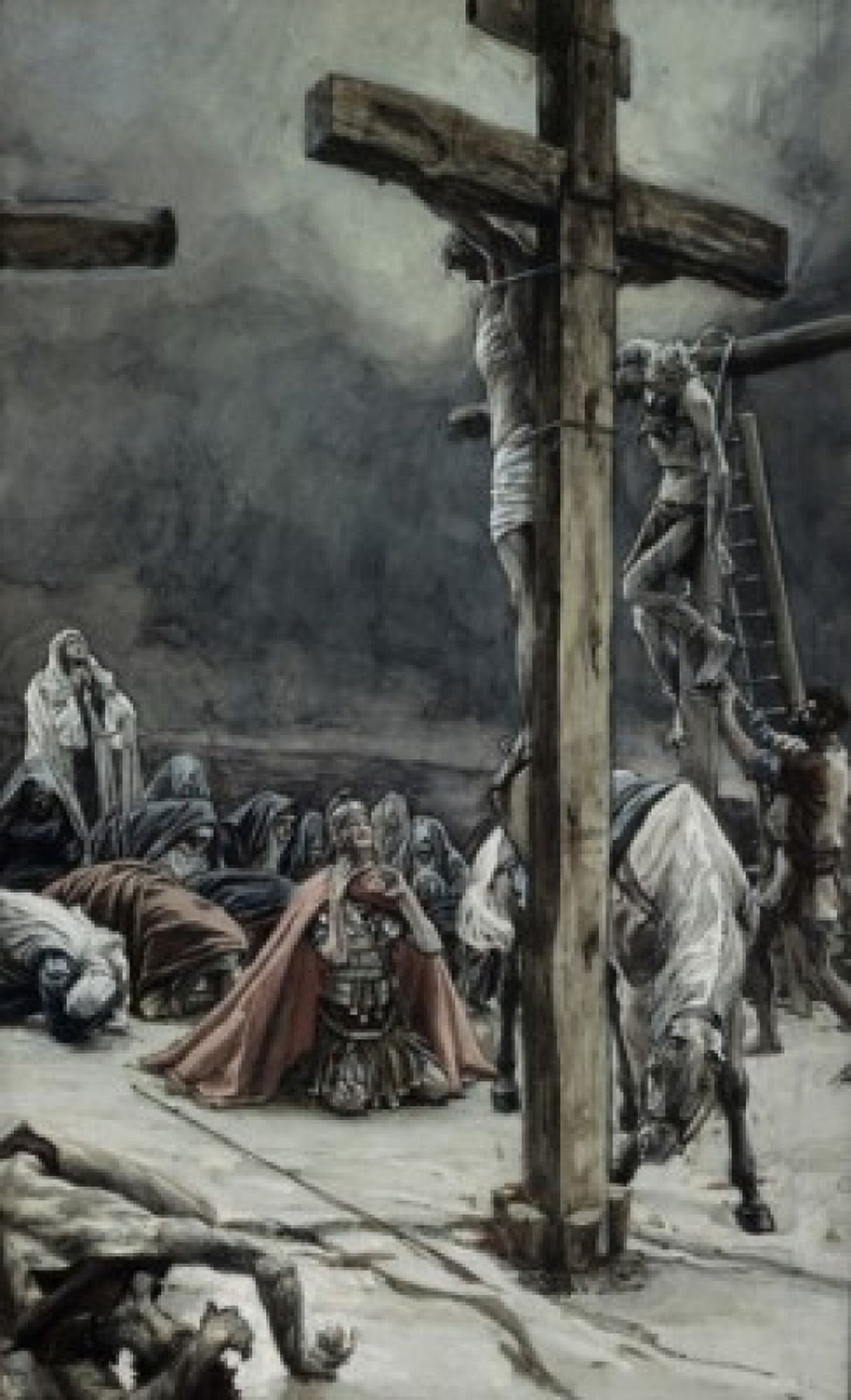 Confessions of Longin James Tissot (1836-1902 French) Canvas Art - James Tissot (18 x 24)