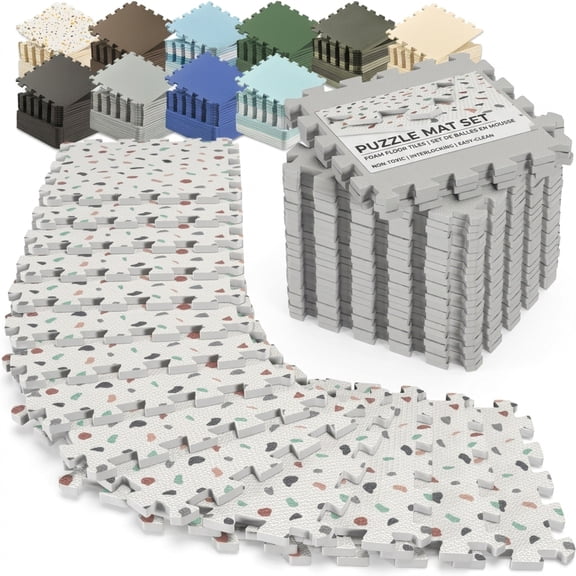 Confetti 18 Tiles | 18 sq ft EVA Interlocking Foam Protective Exercise Flooring