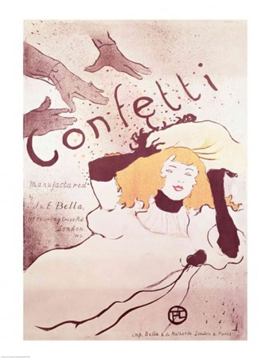 Confetti 1893 Canvas Art - Henri de Toulouse-Lautrec (18 x 24)