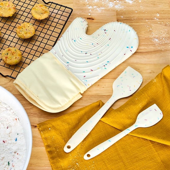 Confetti Baking Gift Set - Oven Mit and Set of 2 Spatulas