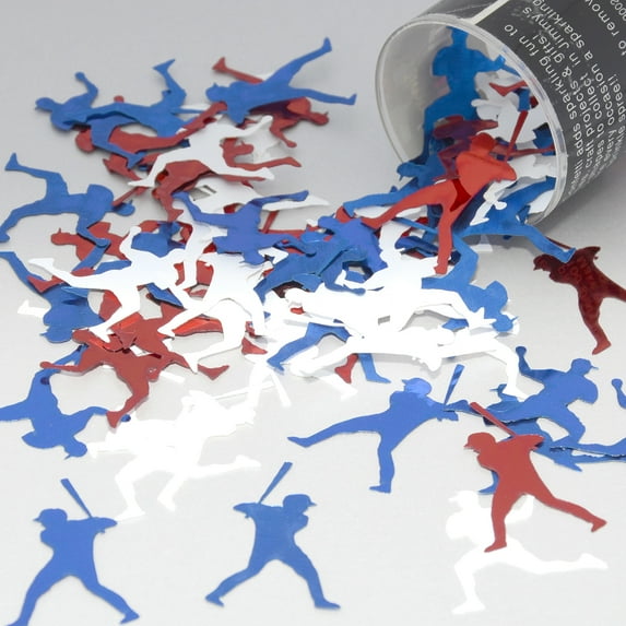 Confetti Baseball Player Red, White, Blue Mix - Pouch (1/2 oz) - CCP9403