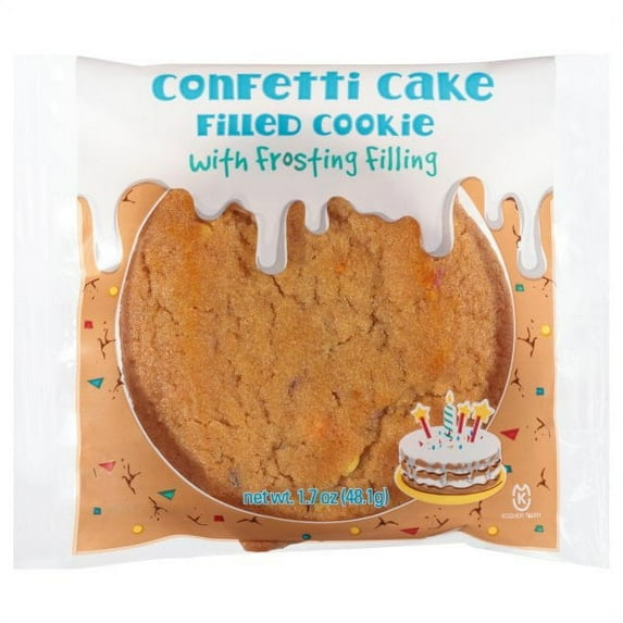 Confetti Cake Cookie Filled with Frosting, 12 Cookies