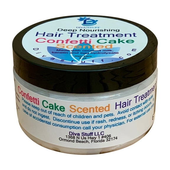 Confetti Cake Scented Hair Treatment with Coconut Milk, Keratin and Egg Hydrolysate, 4oz