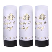 Confetti Cannons 3 Pack - Multicolor Biodegradable Confetti Poppers - Air Powered Party Poppers Confetti Shooters for Birthday, Wedding, Graduation, Christmas, New Year Celebrations
