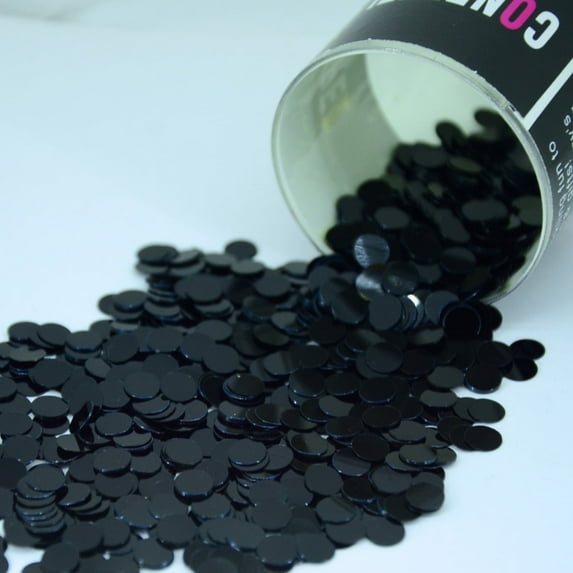 Confetti Circle 1/4" Black - Pouch (1/2 oz) - CCP8550