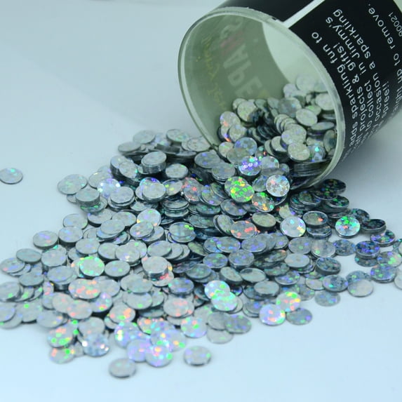 Confetti Circle 1/4" Prisma Silver - Half Pound (8 oz) - CCL9086