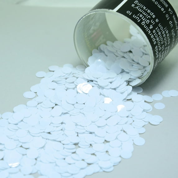 Confetti Circle 1/4" White - Pouch (1/2 oz) - CCP8682