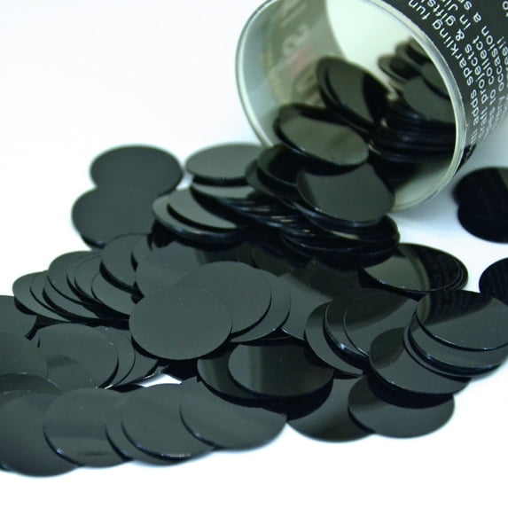 Confetti Circle 3/4" Black - Pouch (1/2 oz) - CCP8935