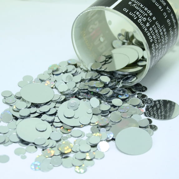 Confetti Circle New Bubbly (3 Sizes) Silver - Pouch (1/2 oz) - CCP9820