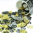 thumbnail image 1 of Confetti Curly Q Black, Gold - Pouch (1/2 oz) - CCP9541, 1 of 8