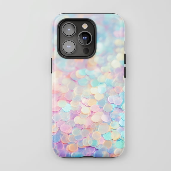 Confetti Design For All iPhone Series Tough Phone Case Iridescent