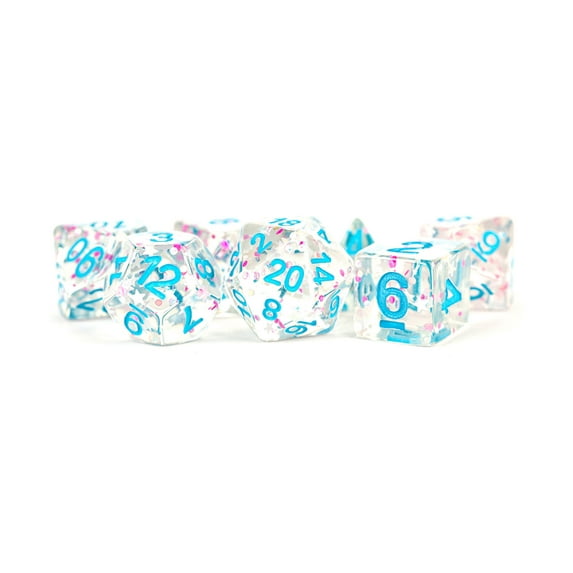 Confetti Dice: Clear 16mm Poly Dice Set